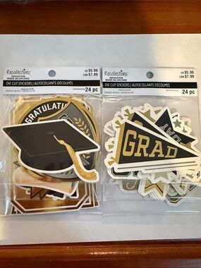 Bundle of Recollections Graduation Sticker Packs - Black, Gold, White